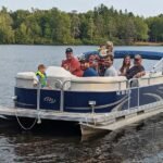 Extended family enjoying a pontoon ride!